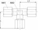Fiting T de legatura, tub Ø12mm, 630bar, otel galvanizat