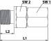 Fiting drept cu filet ext. G 3/8&QUOT;, piulita M 18x1,5, tub Ø6mm, 315bar, otel galvanizat
