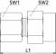 Fiting pentru manometru, filet interior G 1/4&QUOT;, tub Ø12mm, 315bar, otel galvanizat