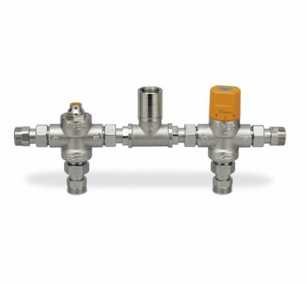 Kit termostatic cu robinet amestec si derivatie, filet 3/4&QUOT;