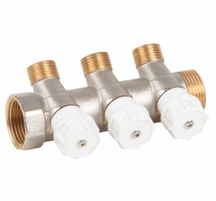 Ramificator cu reglaj, filet G 3/4&QUOT;, filet lateral W24,5 x 19f/1&QUOT;, 4 ramificatii, PN 10
