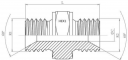 Niplu hidraulic 5/8&QUOT; BSP, con 60°, otel carbon