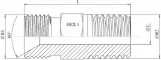 Niplu hidraulic 1/2&QUOT; BSP -1/2&QUOT; BSPT 60°