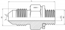 Niplu hidraulic JIC 37° 9/16&QUOT; 18h UNF -  3/8&QUOT; BSP