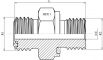 Niplu hidraulic ORFS 13/16&QUOT;-16h - 1/2&QUOT; BSP