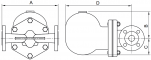 Oala condens cu flanse PN 16 si capacitate mare de descarcare, ΔP=10 bar max., 1 1/2&QUOT;