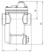 Oala condens cu colectare inversata, filete int. NPT 1/2&QUOT;, DN15, ΔP= 14 bar max., 500 Kg/h