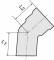 Conector 45° cu filet interior G 1&QUOT; - exterior G 1&QUOT;, alama