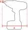 Pistol de insurubat cu impuls si baterie, patrat 3/8&QUOT;, cuplu 30-50 Nm, 1200-4800 rot/min