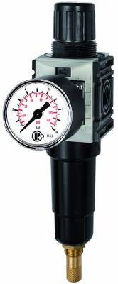 Filtru regulator cu pahar metalic, manometru standard, seria Future Mini