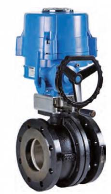 Robinet cu bila, 2 piese, flanse ANSI 150, actuator electric, 6&QUOT;