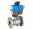 Robinet din inox cu bila, 2 piese, flanse ANSI 150, actuator electric, 1 1/2&QUOT;