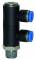 Ramificator L push-in cu 2 iesiri, filet conic exterior cu O-ring, standard, G 1/2&QUOT; - 10 mm