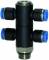 Ramificator T dublu push-in cu filet cilindric exterior si O-ring, seria standard, G 1/8&QUOT; - 6 mm