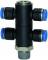 Ramificator T dublu push-in cu filet conic exterior etansat cu PTFE, standard, R 1/8&QUOT; - 6 mm