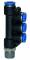 Distribuitor T push-in cu iesiri multiple si filet conic, R 1/4&QUOT;-4mm, POM/alama