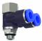 Cupla Y rotativa cu 2 conexiuni push-in 10mm si filet int./ext. G 3/8&QUOT; cu O-ring, POM/alama