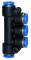 Distribuitor T push-in cu iesiri multiple, 8mm-4mm, POM/alama