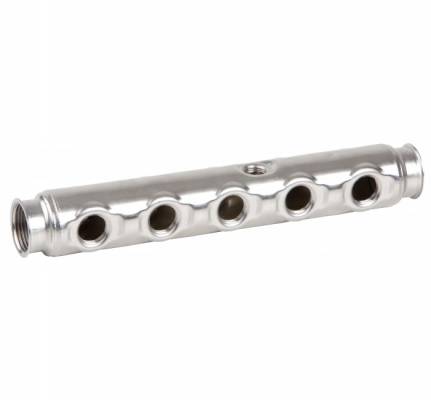 Ramificator dublu din Inox, filet lateral G 1/2&QUOT;, 4 iesiri, max. 10 bar