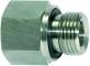 Reductie cu filet exterior G 1/4&QUOT; - interior G 1/8&QUOT;, etansat cu o-ring, lunga, inox 1.4571
