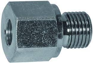 Reductie cu filet exterior G 1/2&QUOT; - interior G 3/8&QUOT;, etansat cu o-ring, lunga, otel galvanizat