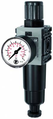 Filtru regulator cu pahar metalic, manometru standard, seria Future Mini