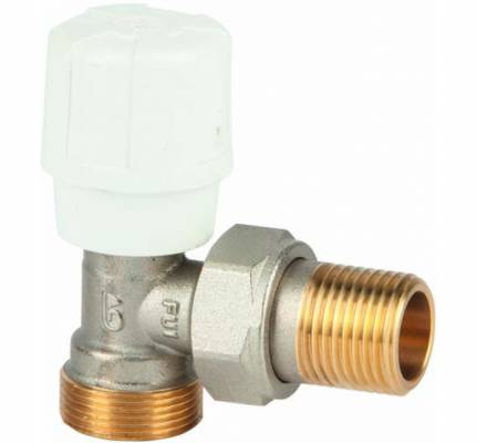 Robinet manual unghiular pentru calorifer, fara sistem GE, filet 3/8&QUOT;, PN 10