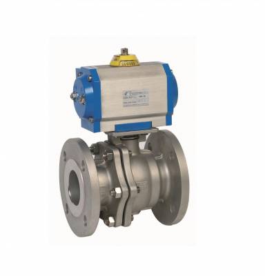 Robinet 2/2 cu bila, actuator pneumatic dubla actiune