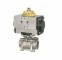 Robinet 2/2 cu bila, actuator pneumatic simpla actiune