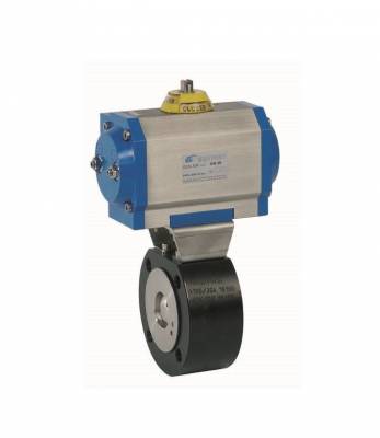 Robinet 2/2 cu bila, tip compact, actuator pneumatic dubla actiune