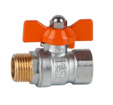 Robinet cu bila si maneta fluture, pentru energie solara, filet G 1&QUOT;, PN 25