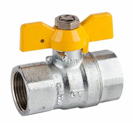 Robinet cu bila pentru gaz, maneta fluture, filete interioare Rp 3/4&QUOT;