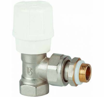 Robinet unghiular calorifer, pentru teava otel cu sistem GE, filet 3/8&QUOT;, PN 10
