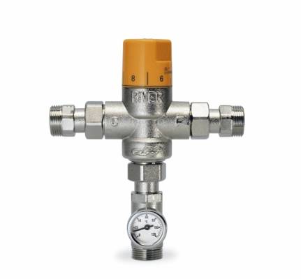 Robinet amestec cu termostat si termometru, filet 1/2&QUOT;