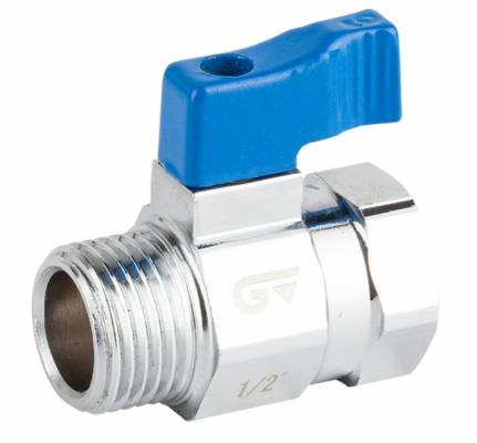 Robineti mini cu bila, orificiu redus, filet exterior-interior, PN 16