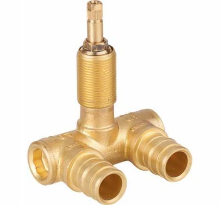 Robinet cu bila pentru tub Ø 25x2,3/3,5, alama, tip U, filet incorporat, PN 25