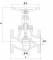 Robinet cu ventil si flanse PN 40, DN100, otel carbon