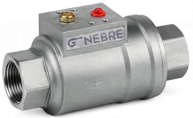 Robinet inchidere pneumatic, din inox, filet G 1, PN 16