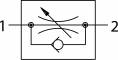Drosel traseu - cupla push-in si filet cilindric exterior si O-ring - droselizare filet - furtun