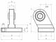 Flansa cu articulatie oblica, diametru 32 mm