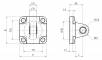 Flansa cu articulatie dreapta, diametru 32 mm
