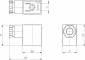 Conector forma B, 22 mm