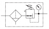 Filtru regulator cu pahar metalic si protectie pahar, include manometru, seria Future