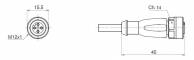 Cablu extensie (conector M8)