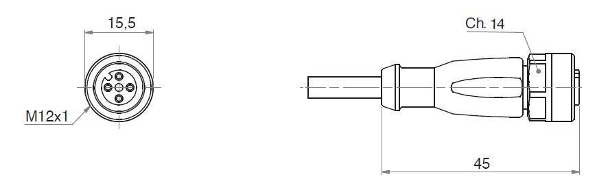 Cablu extensie (conector M8)