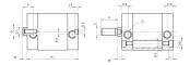 Cilindru compact UNITOP simpla actiune magnetic, tija filet interior - arc frontal