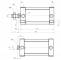 Cilindru compact inox simpla actiune magnetic - arc frontal, ISO 21287