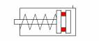 Cilindru compact UNITOP simpla actiune magnetic, tija filet interior - arc frontal
