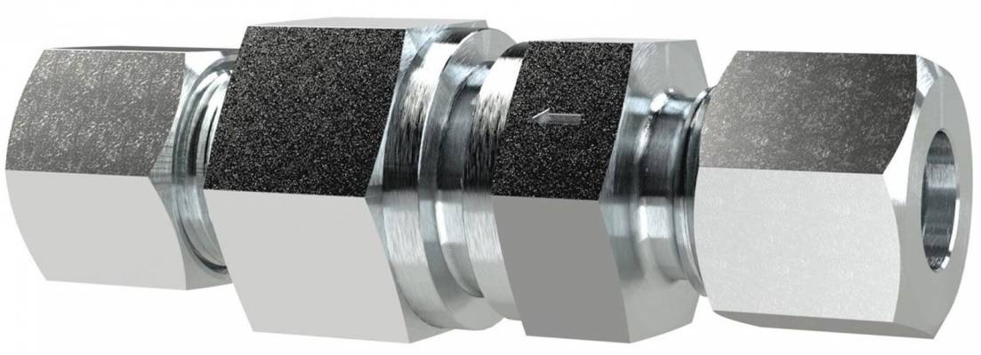Supapa de sens cu inel taietor, tub Ø6mm, 250bar, otel galvanizat