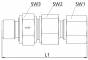 Supapa de sens, sens filet-tub, G 1/8&QUOT;-6mm, 250bar, otel galvanizat